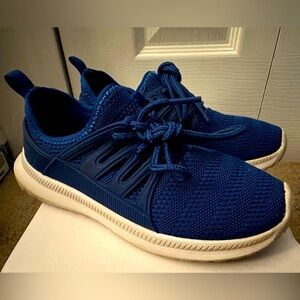 Lightly Used Blue Mesh Sneakers Size 1.